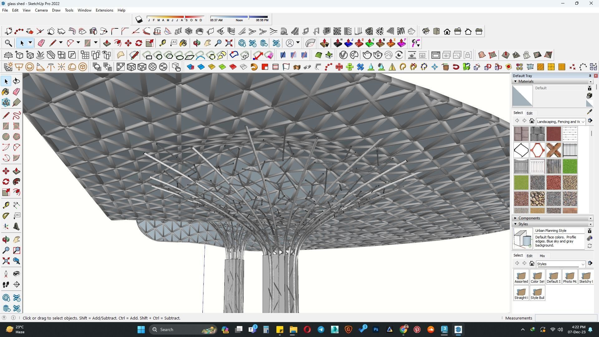 Parametric glass shed 3d model 3D model_1
