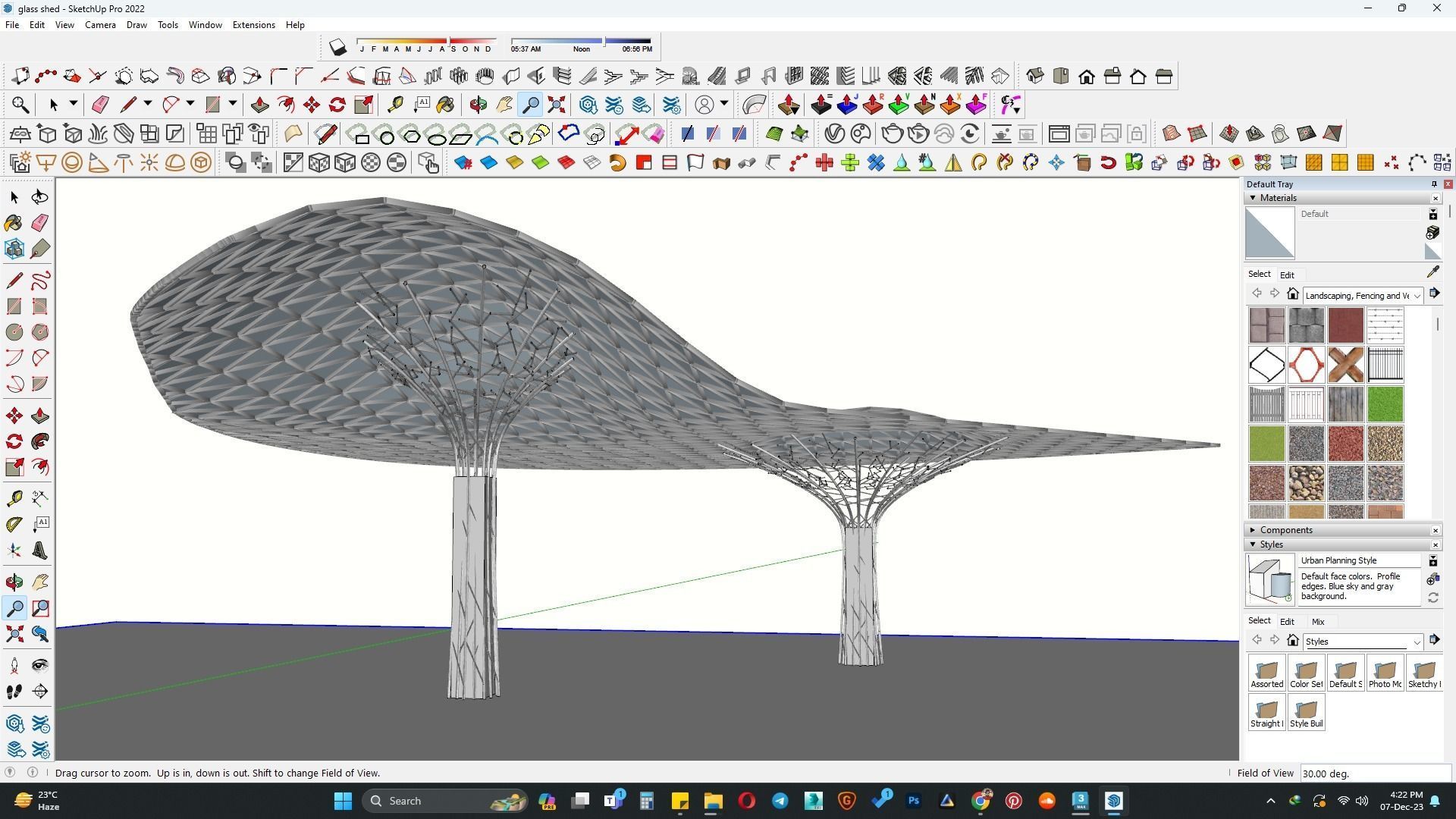 Parametric glass shed 3d model 3D model_3