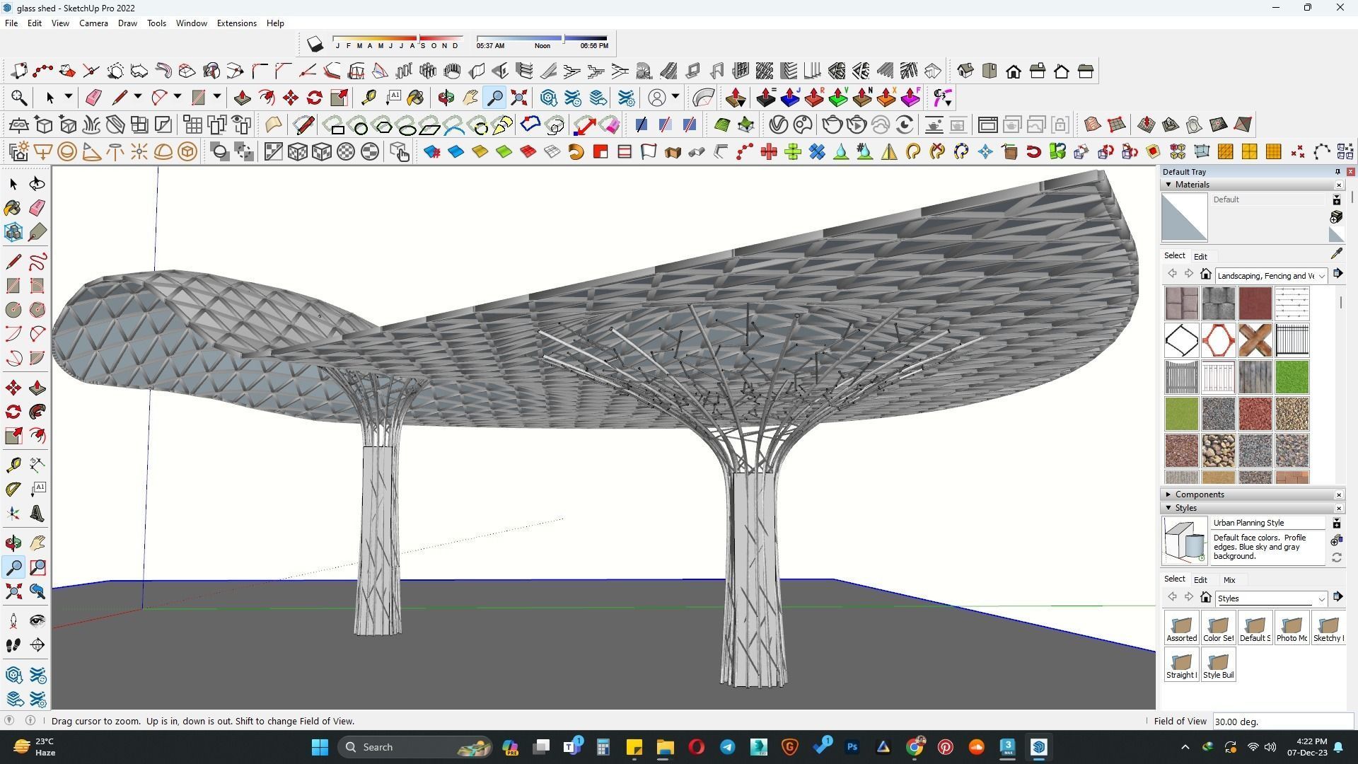 Parametric glass shed 3d model 3D model_2