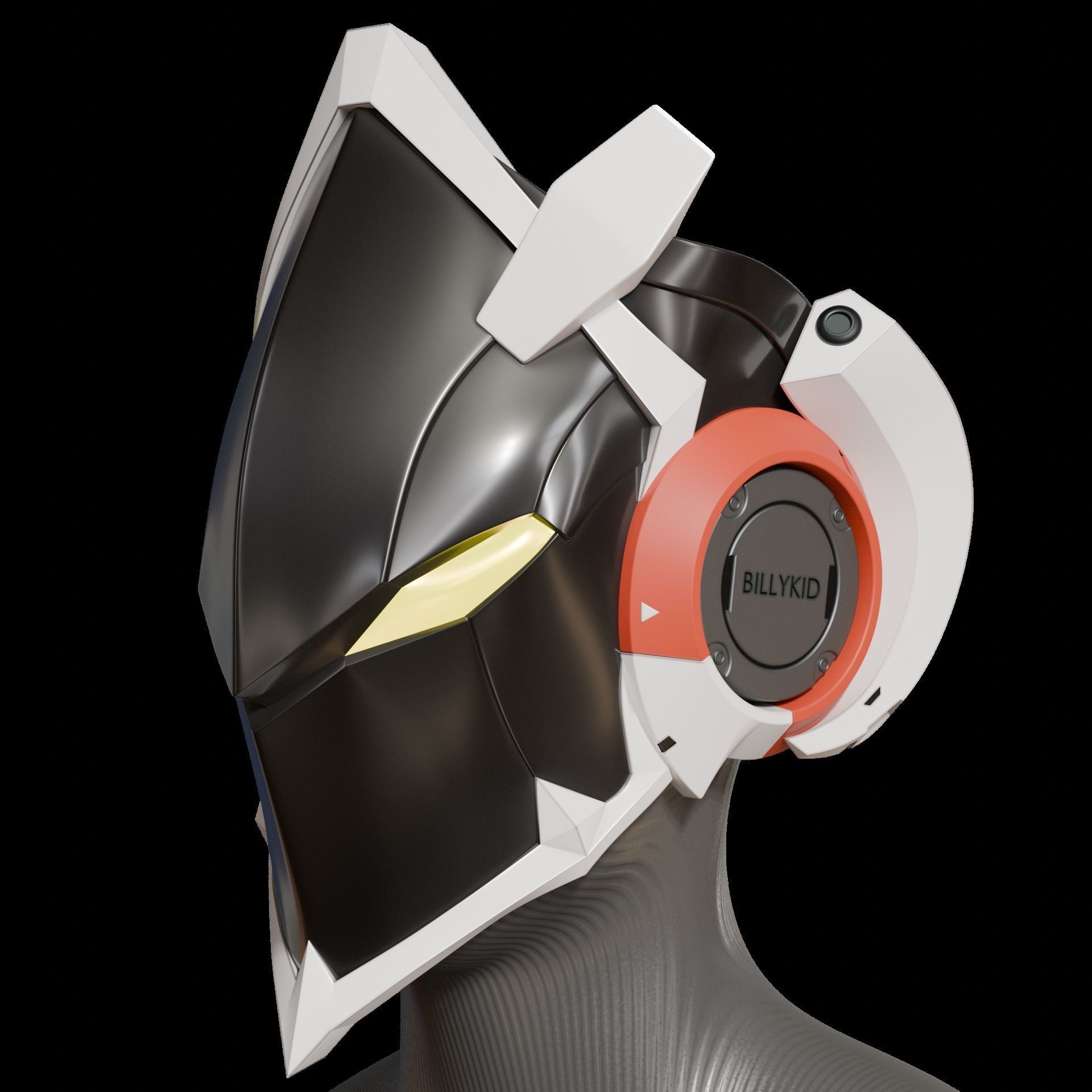 Billy Kid mask Zenless Zone Zero Cosplay stl 3D print model_8