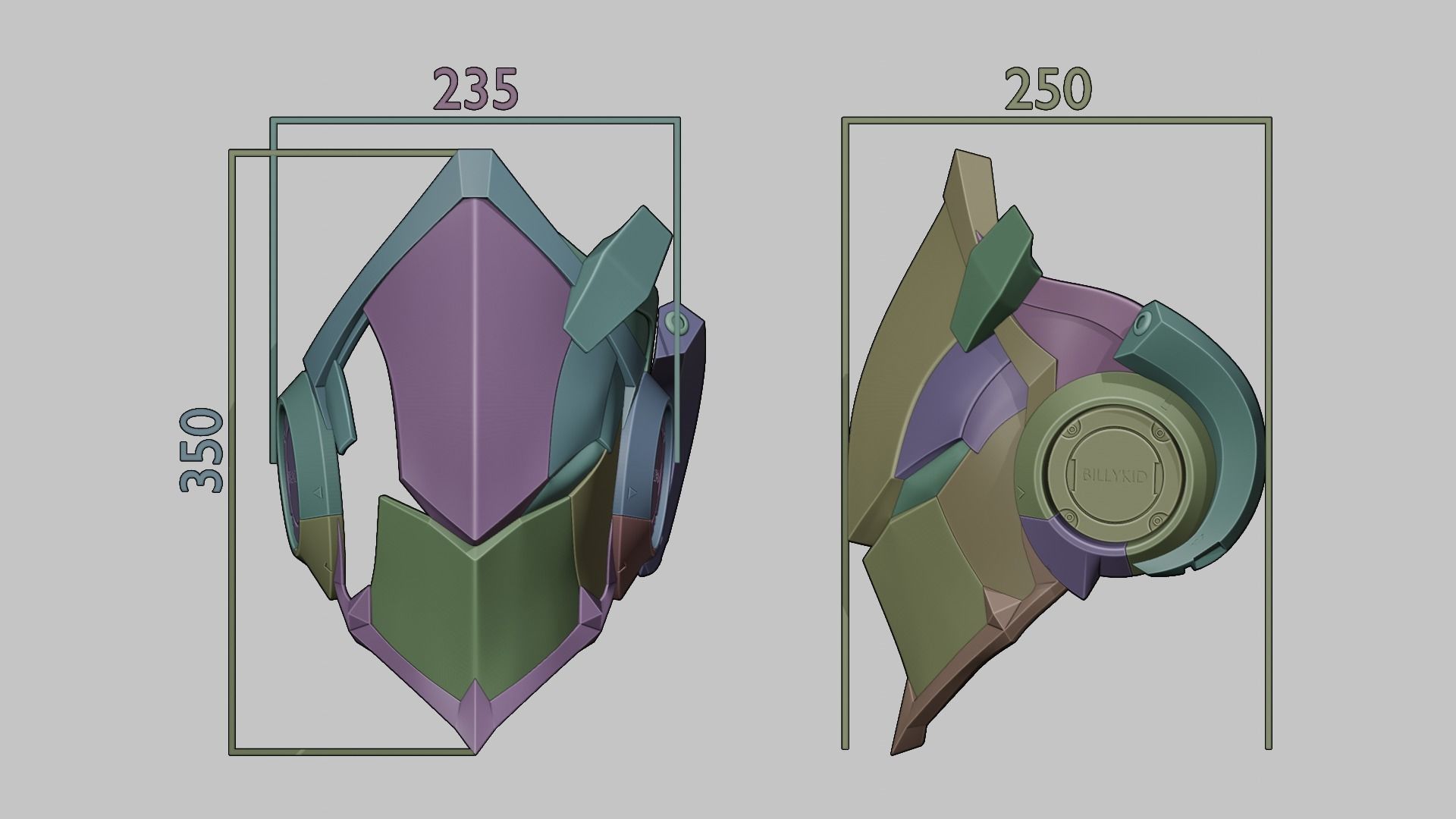 Billy Kid mask Zenless Zone Zero Cosplay stl 3D print model_5