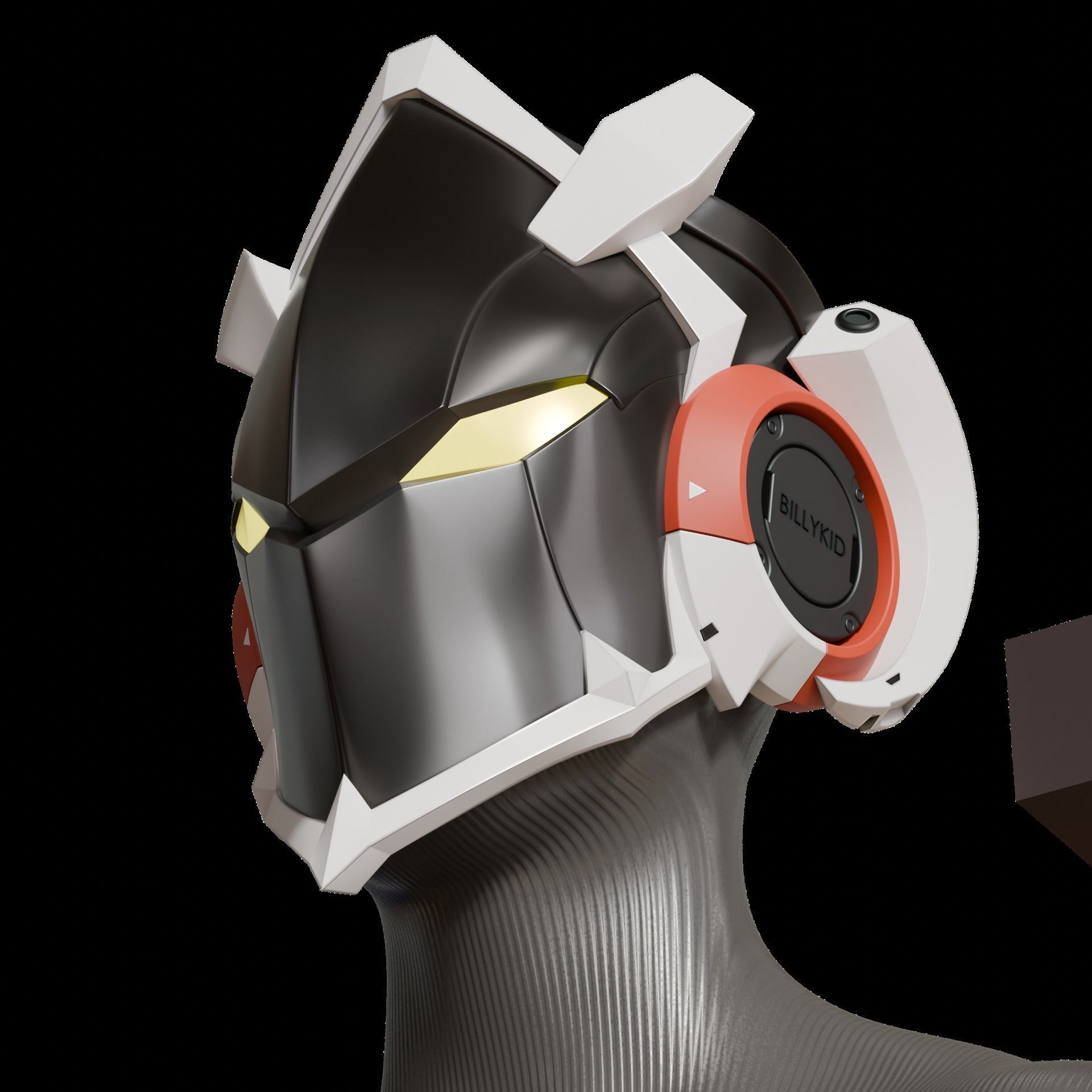 Billy Kid mask Zenless Zone Zero Cosplay stl 3D print model_3