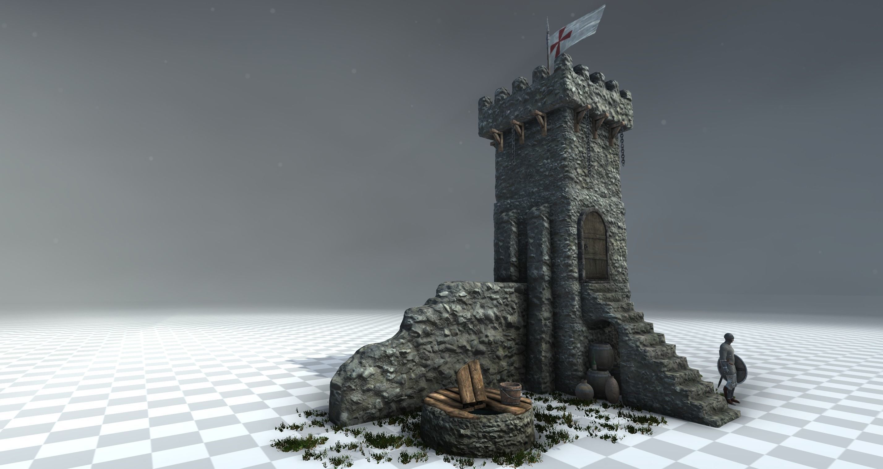 Medieval Tower 3D model_7