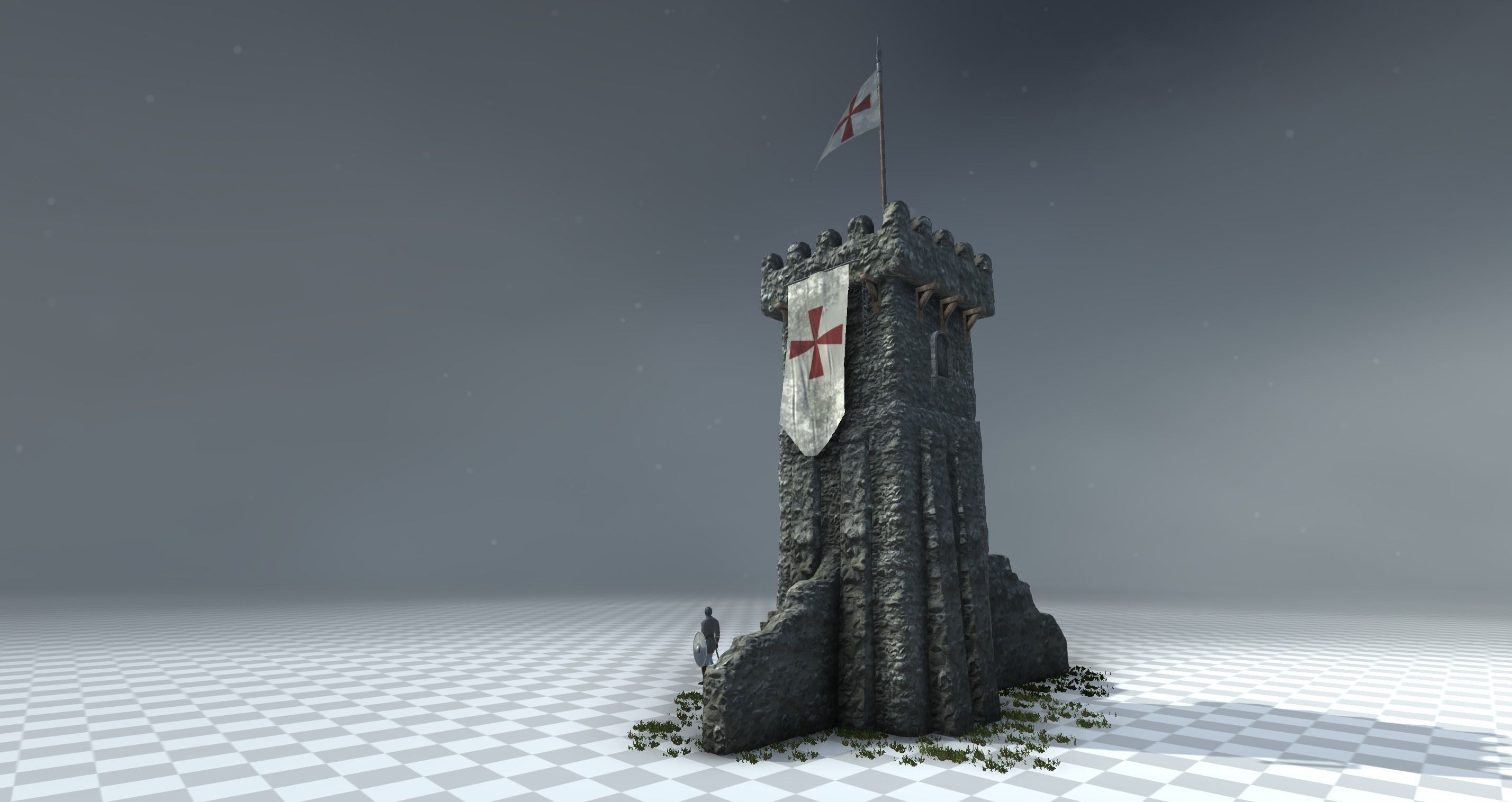 Medieval Tower 3D model_3