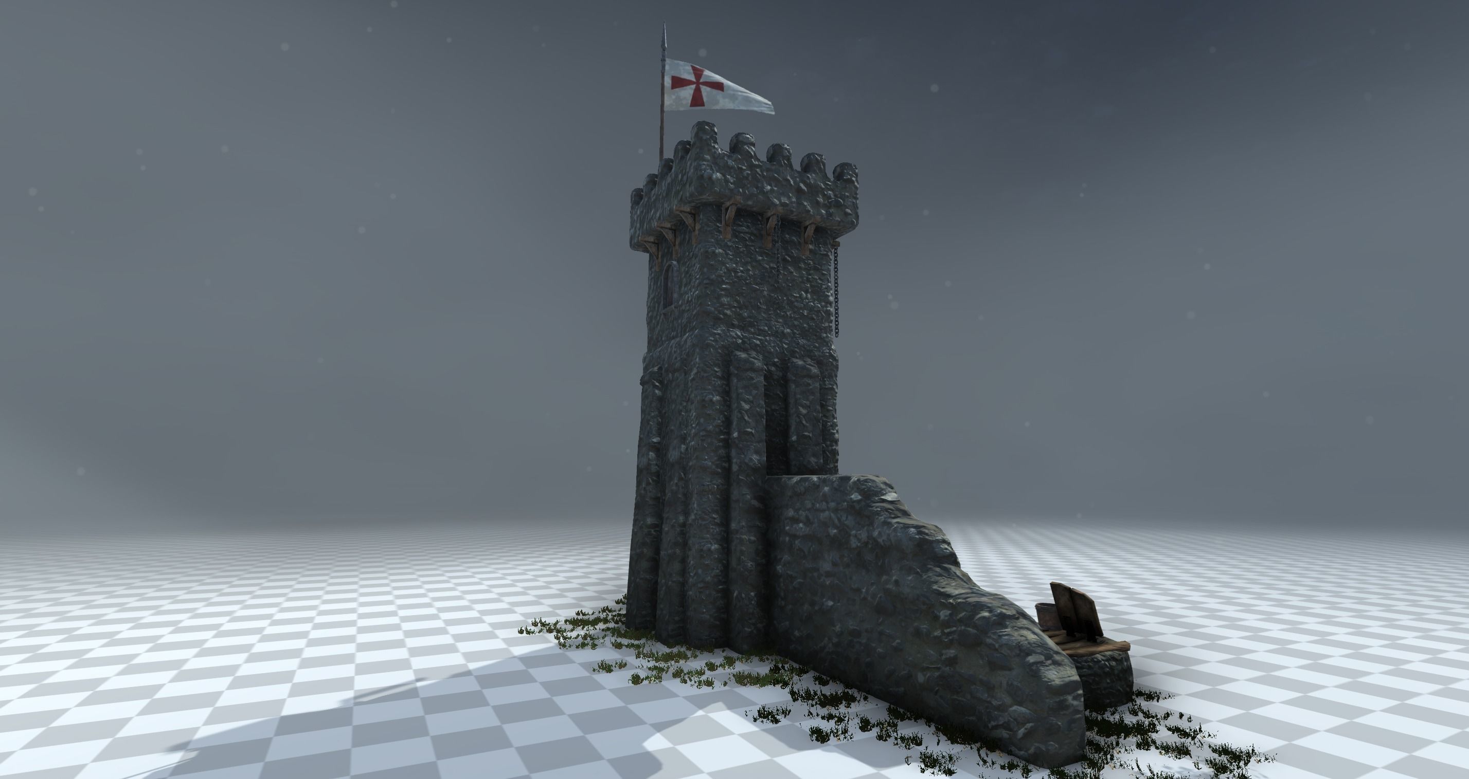Medieval Tower 3D model_5