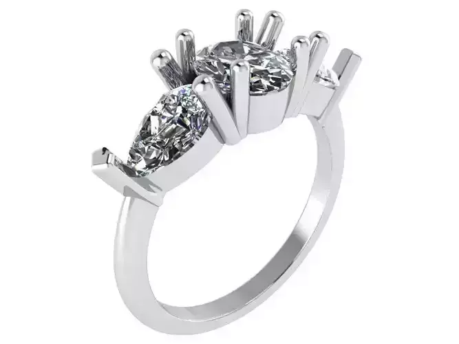 3 Stone Diamond Ring 0942