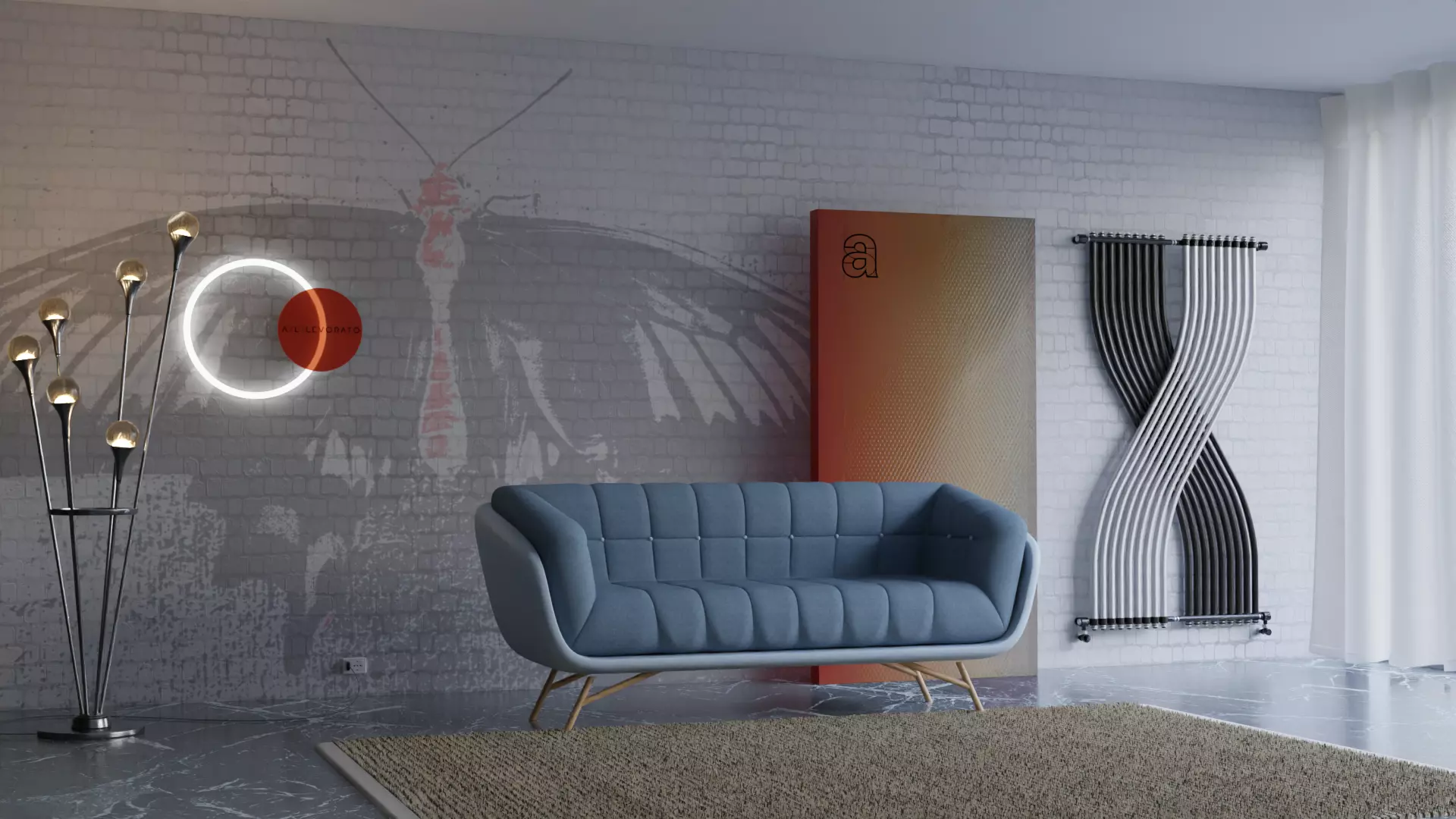 Elegant Sofa 3D Model Free 3D model
