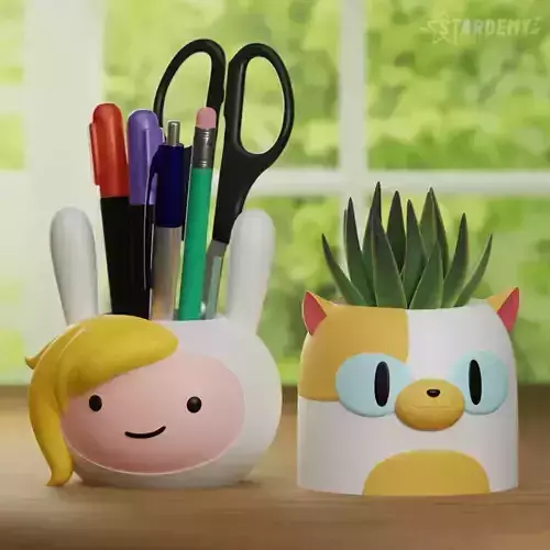Fionna Cake Planters Pen Holder Decor Adventure Time