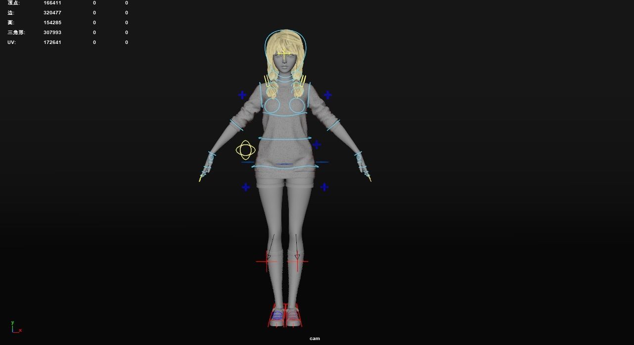 Beautiful girl   the body is simply bound 3D model_11