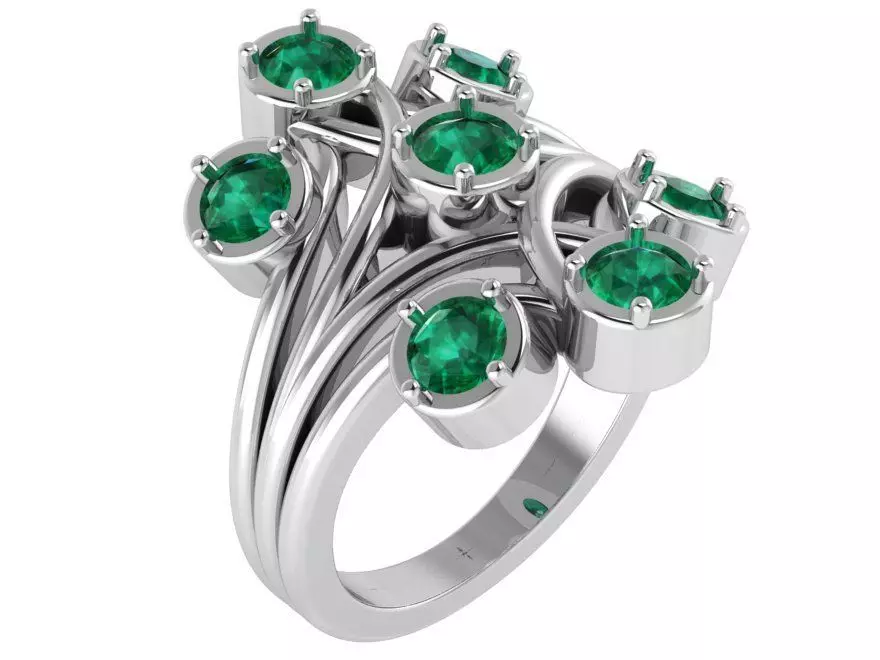 Unique Ring 0954 3D print model