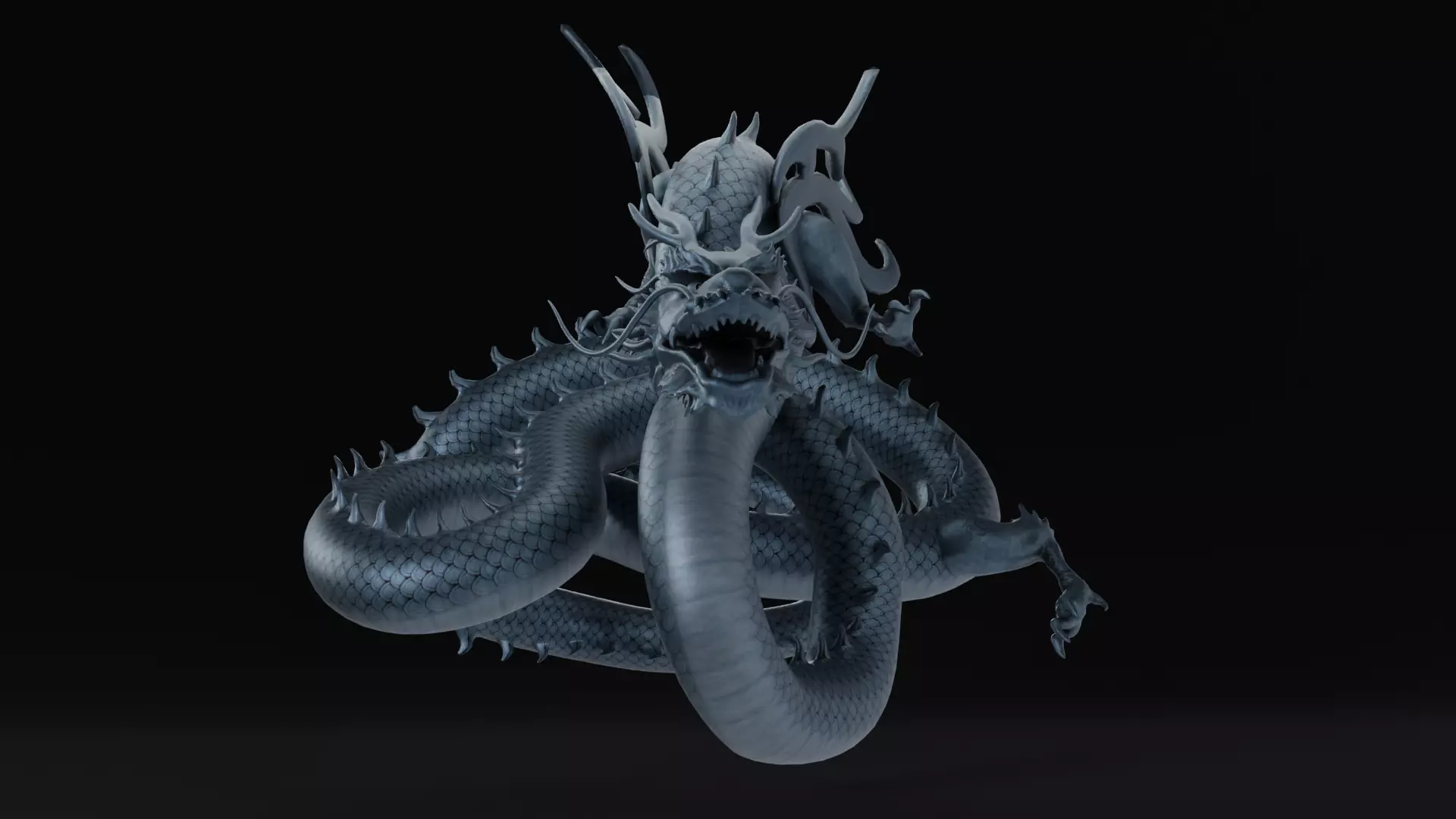 Dragon Sculpture 3D model_0