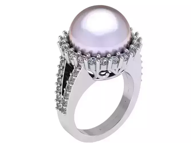 Pearl Halo Ring 0958