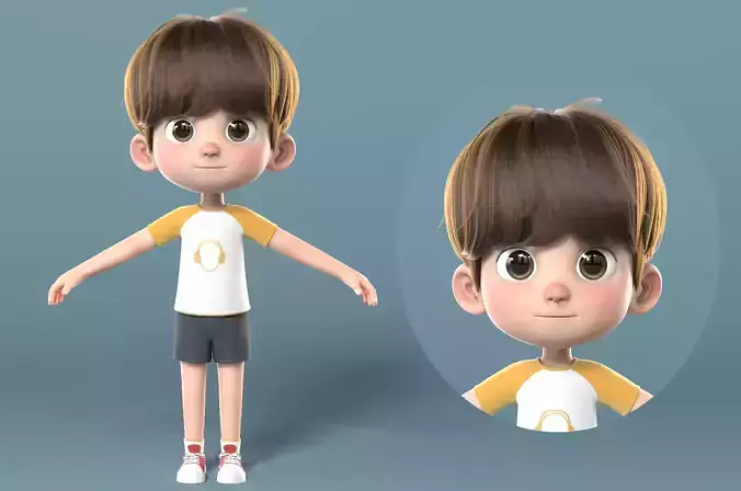 Cartoon cute boy