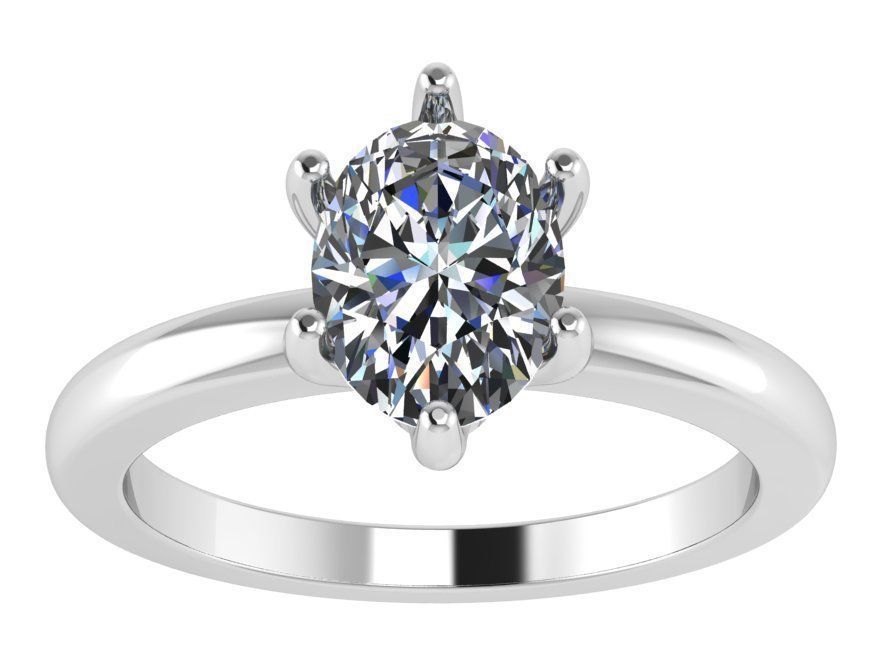 Round Solitaire Ring 0966 3D print model_2