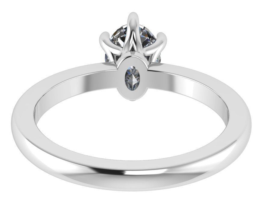 Round Solitaire Ring 0966 3D print model_3