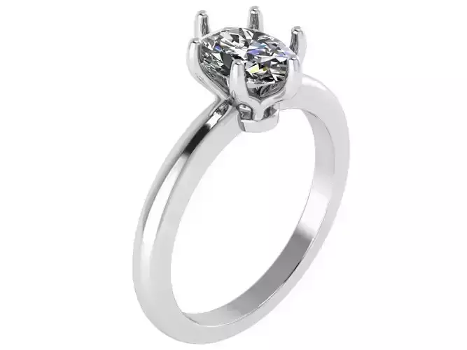 Round Solitaire Ring 0966