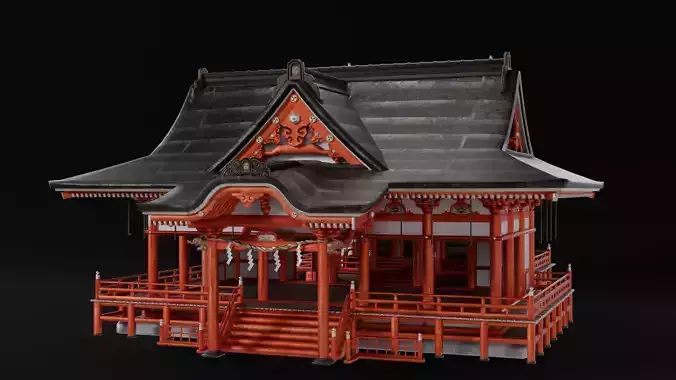 Shinto Shrine 3D model
