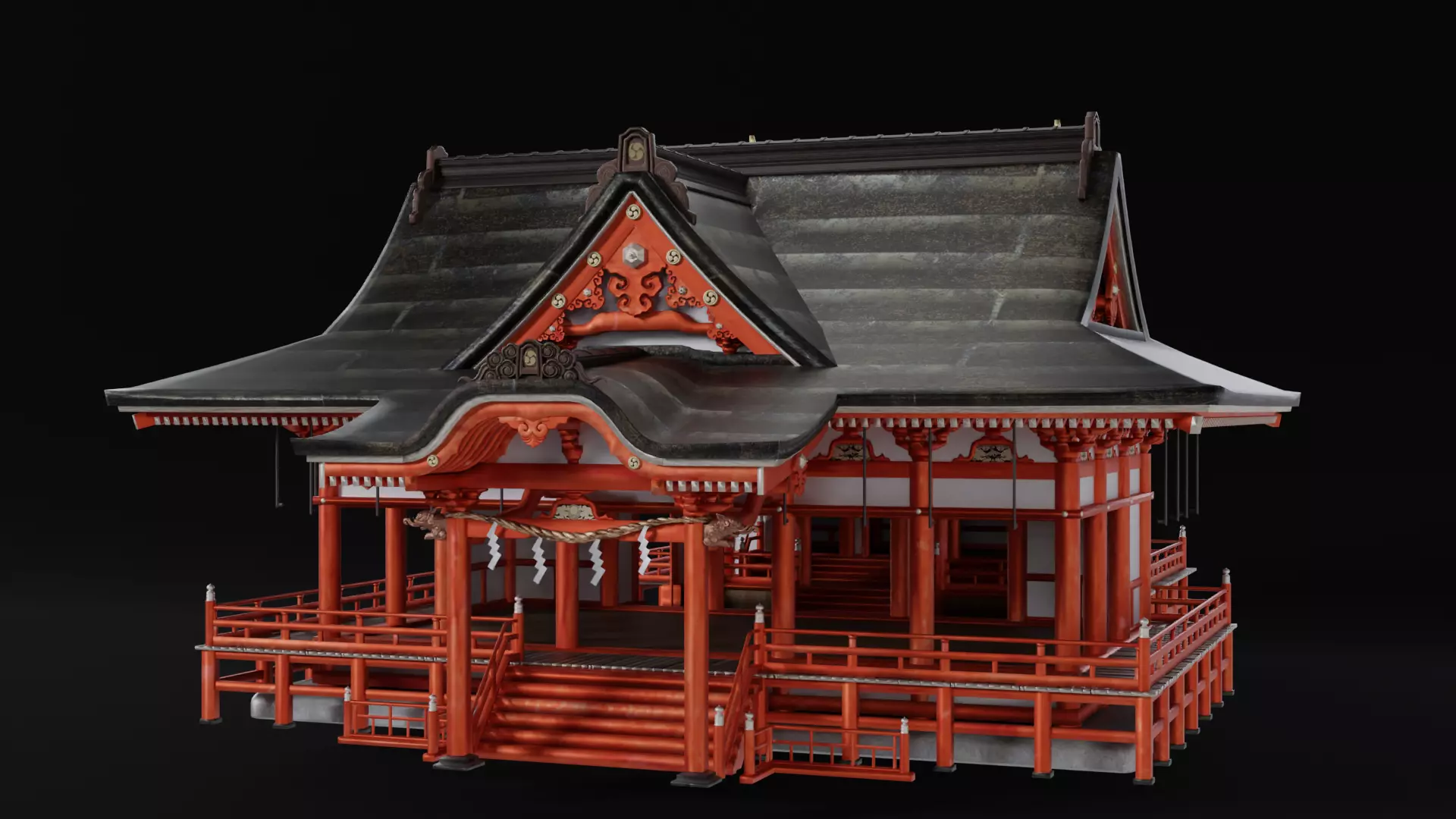 Shinto Shrine 3D model_0