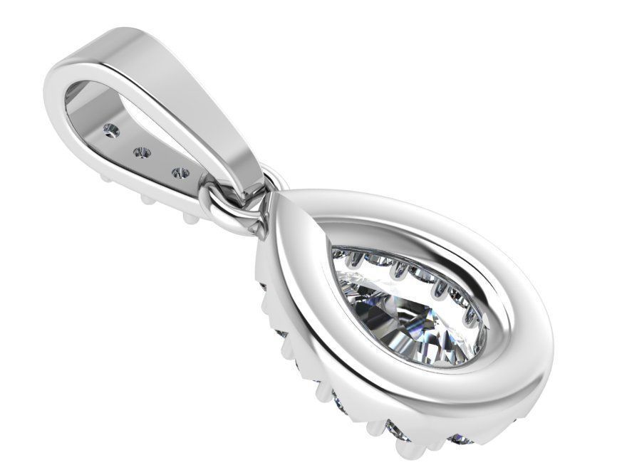 Pear Halo Pendant 0973 3D print model_3