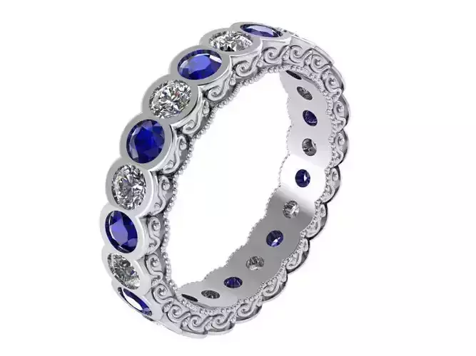Bezel Setting Eternity Ring 0974