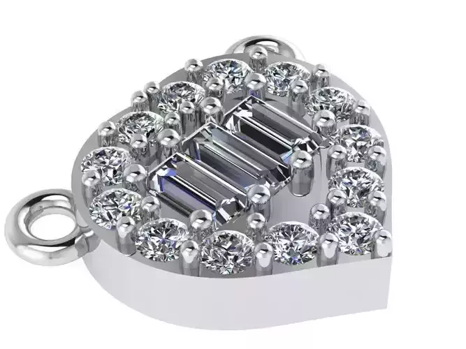 Heart Diamond Pendant 0975