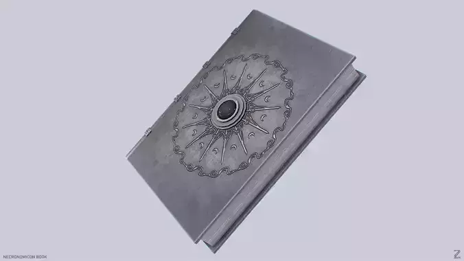 Necronomicon book Low-poly 3D model
