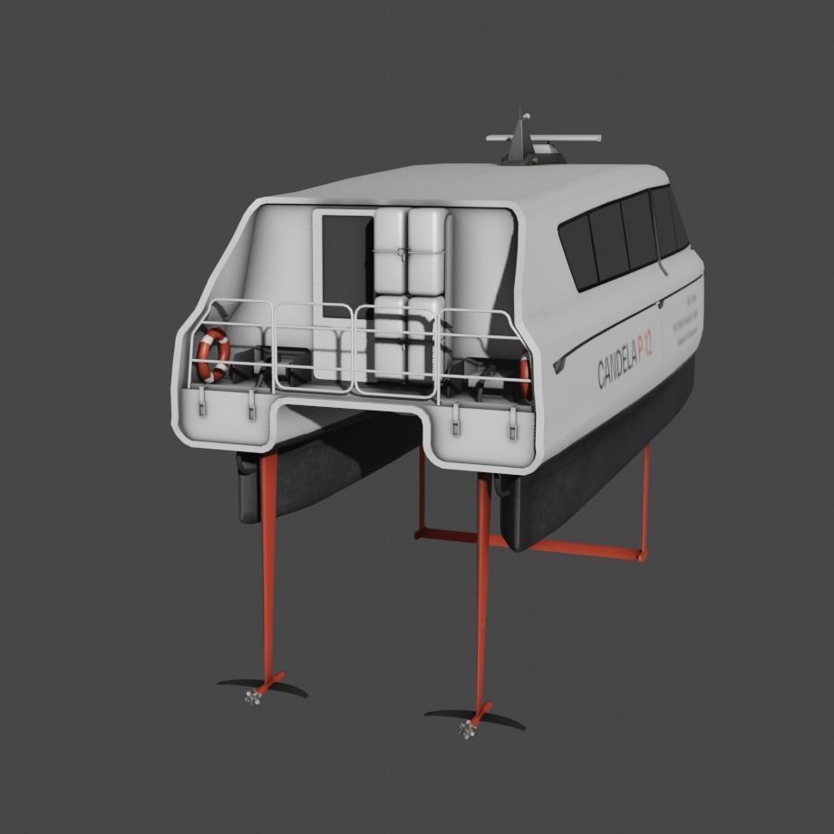 Fully Electric Commuting Vessel 3D model Low-poly 3D model_3