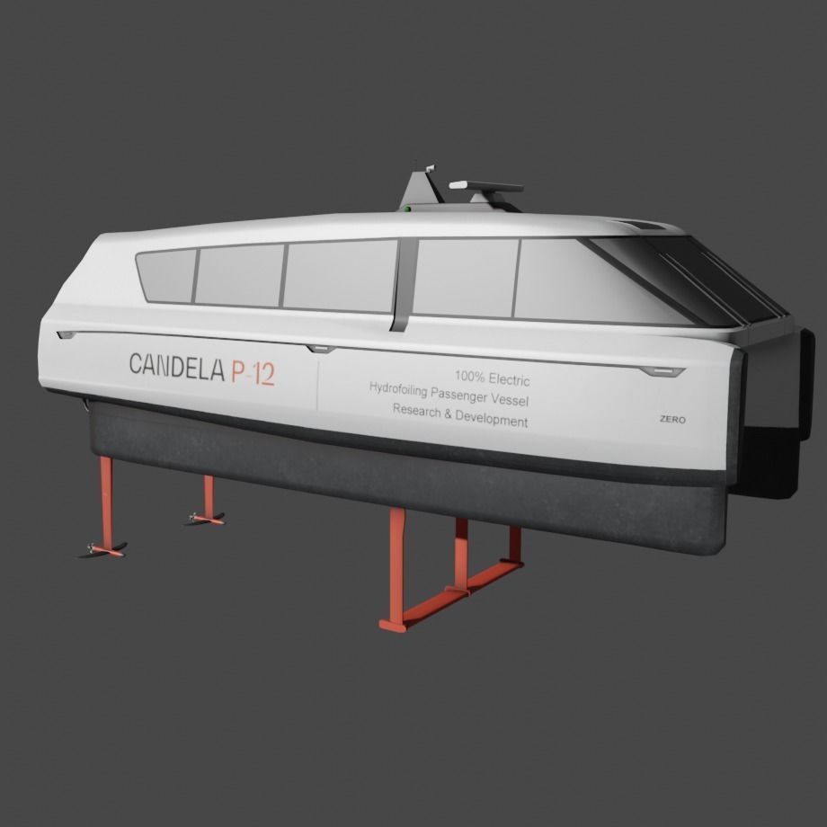 Fully Electric Commuting Vessel 3D model Low-poly 3D model_1
