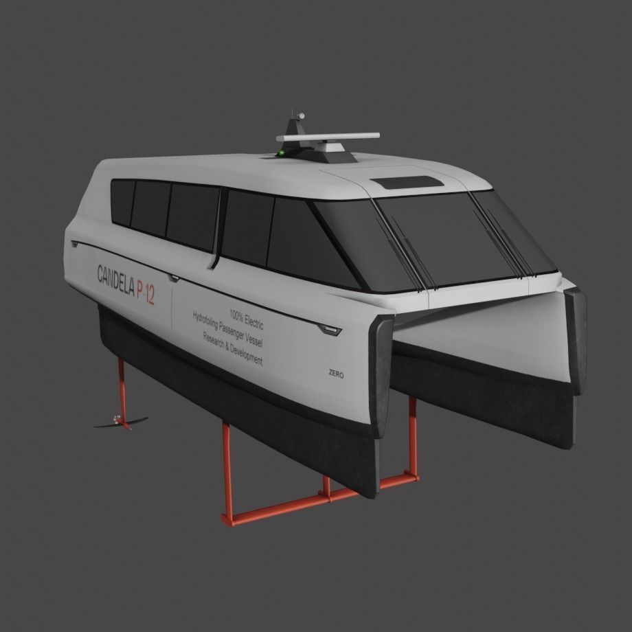 Fully Electric Commuting Vessel 3D model Low-poly 3D model_2