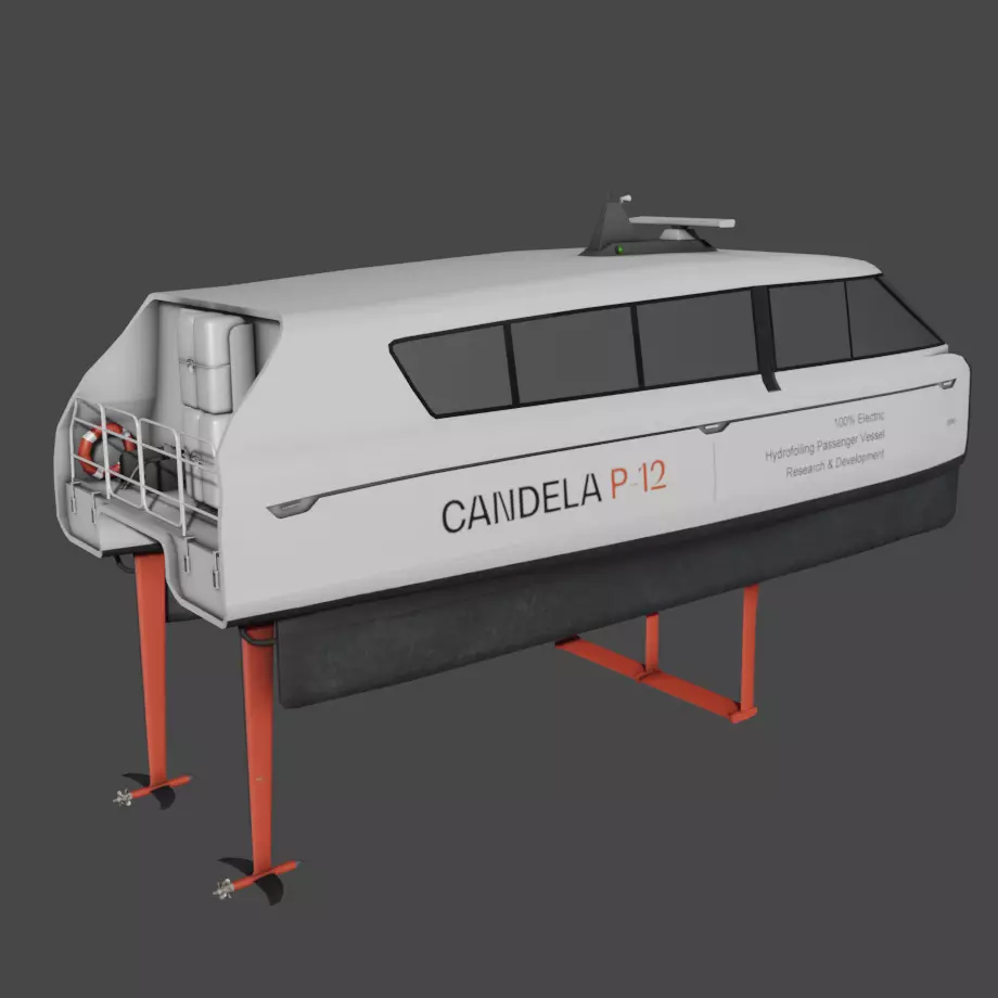 Fully Electric Commuting Vessel 3D model Low-poly 3D model_0