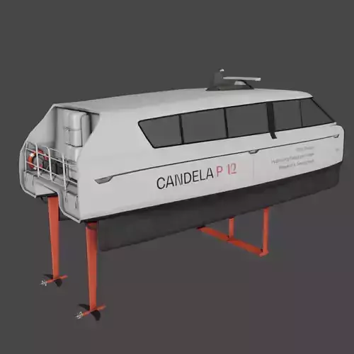 Fully Electric Commuting Vessel 3D model Low-poly 3D model