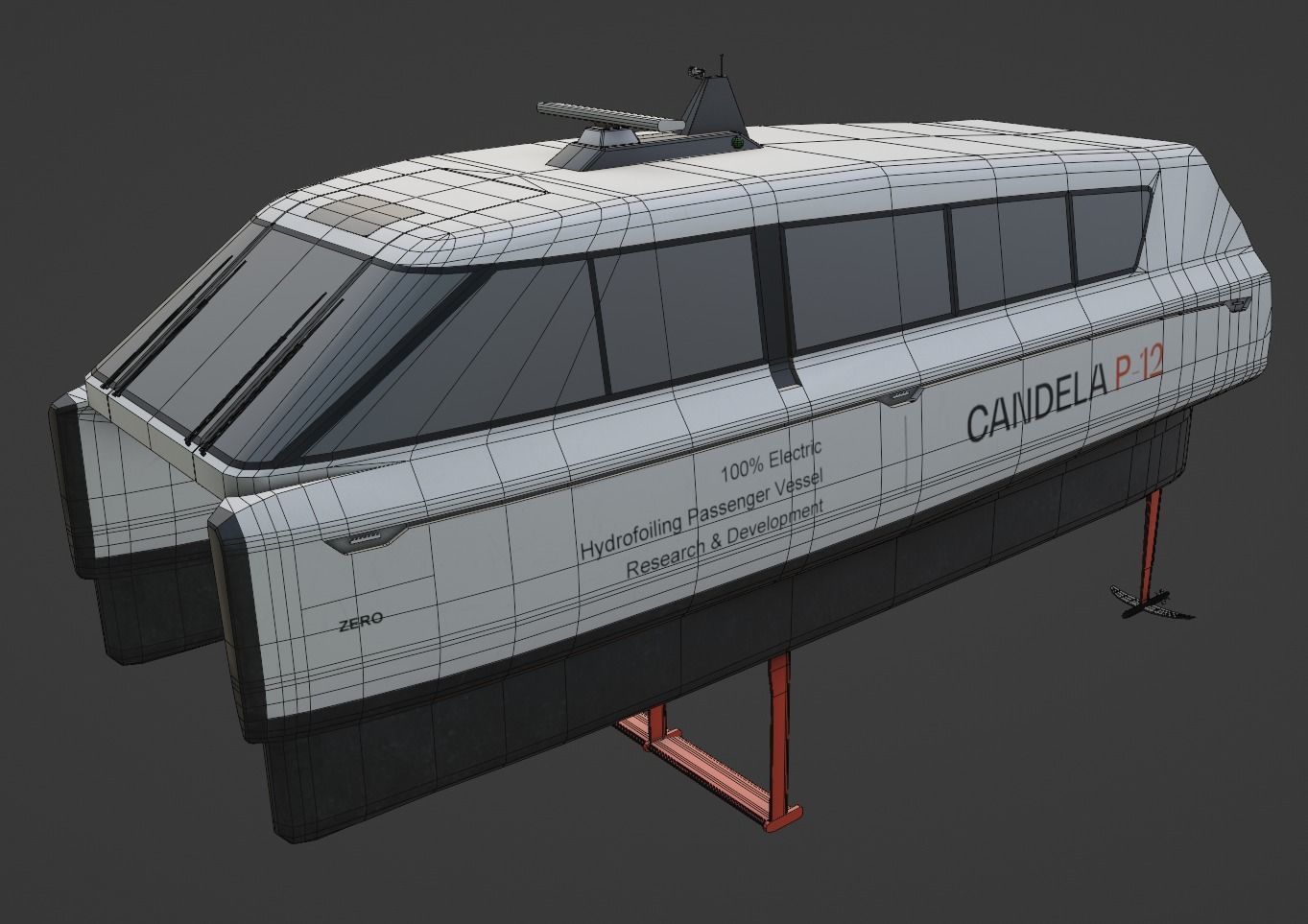 Fully Electric Commuting Vessel 3D model Low-poly 3D model_7