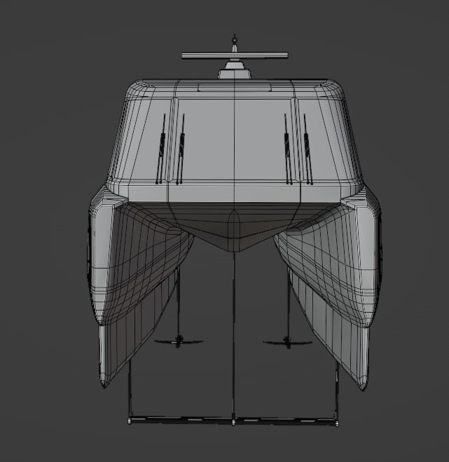 Fully Electric Commuting Vessel 3D model Low-poly 3D model_9