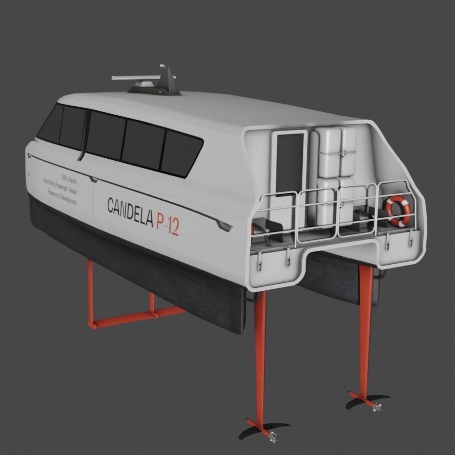 Fully Electric Commuting Vessel 3D model Low-poly 3D model_4