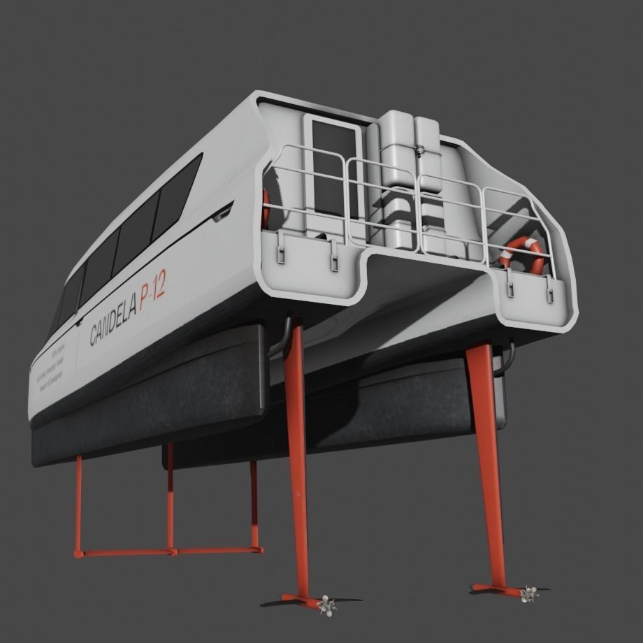 Fully Electric Commuting Vessel 3D model Low-poly 3D model_5