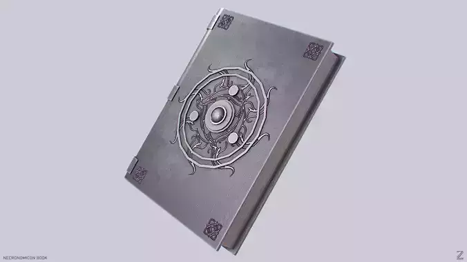 Necronomicon book Low-poly 3D model