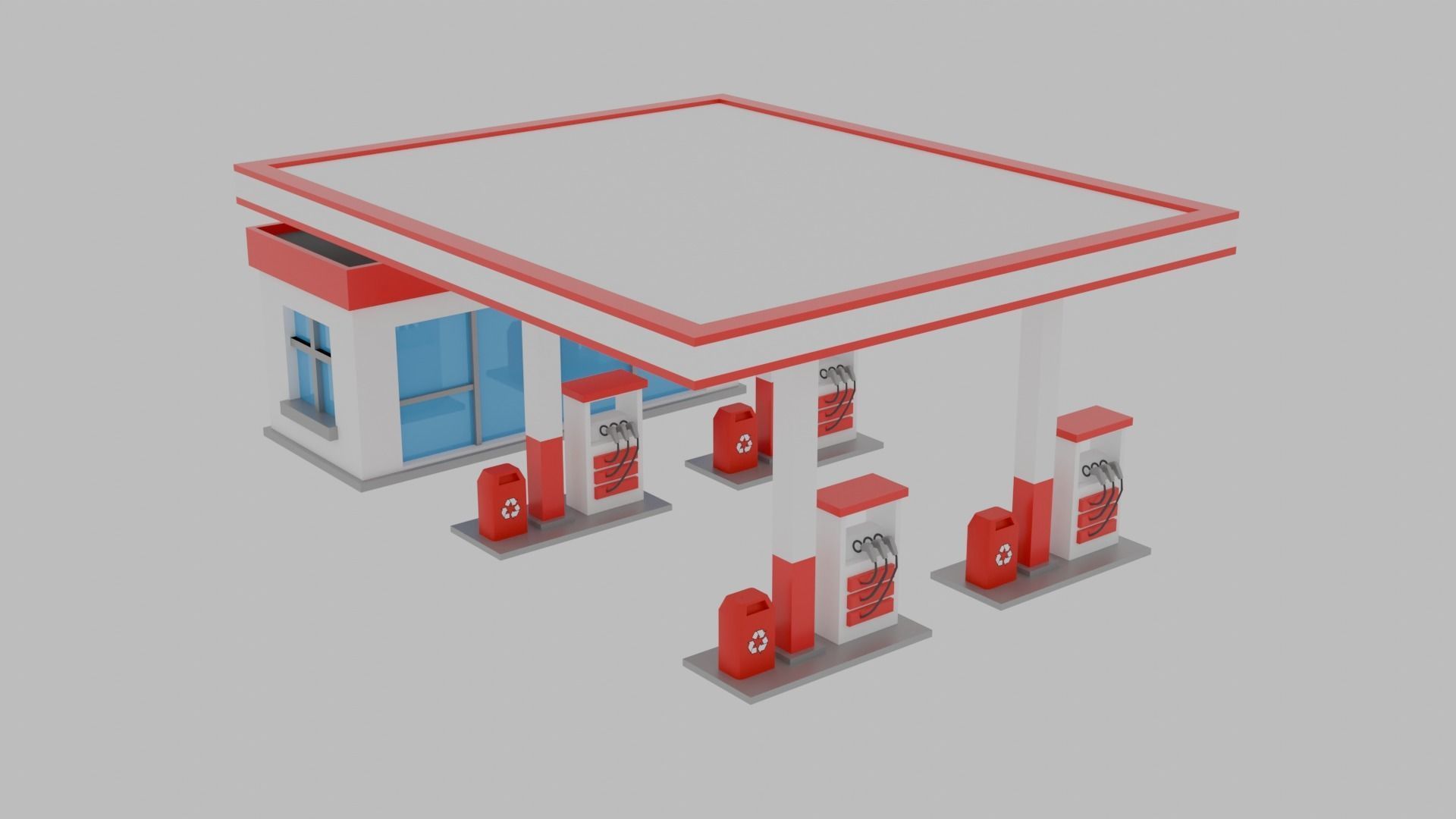 3D City Assets Low-poly 3D model_4