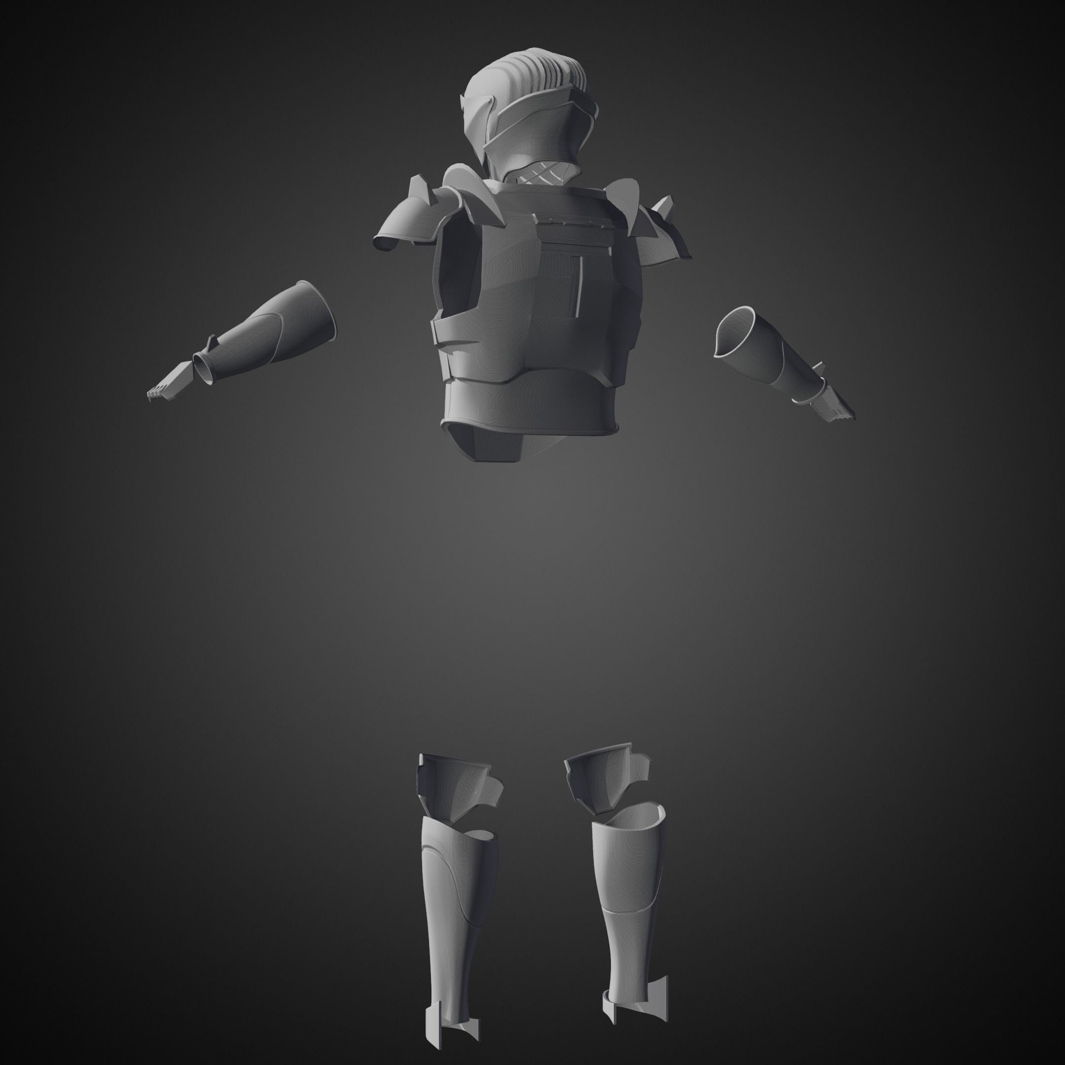 Star Wars Marrok Armor and Helmet for Cosplay 3D Model Collection_14