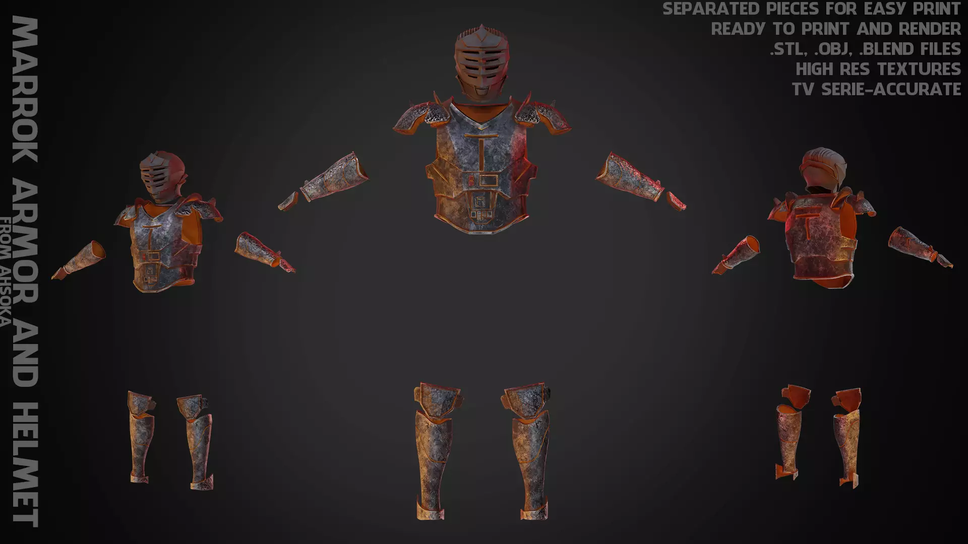 Star Wars Marrok Armor and Helmet for Cosplay 3D Model Collection_0