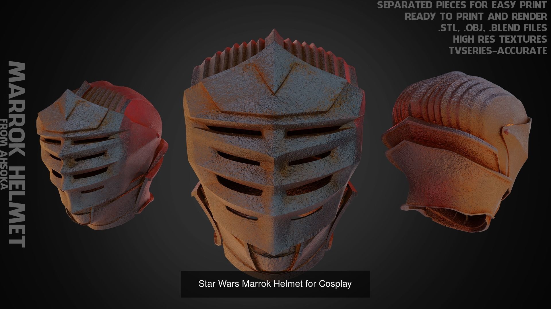 Star Wars Marrok Armor and Helmet for Cosplay 3D Model Collection_2