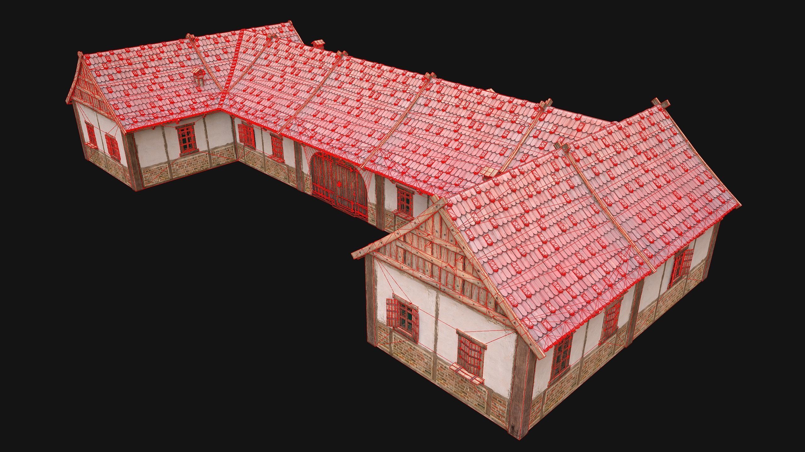 Medieval House 3 Residence Low-poly 3D model_27