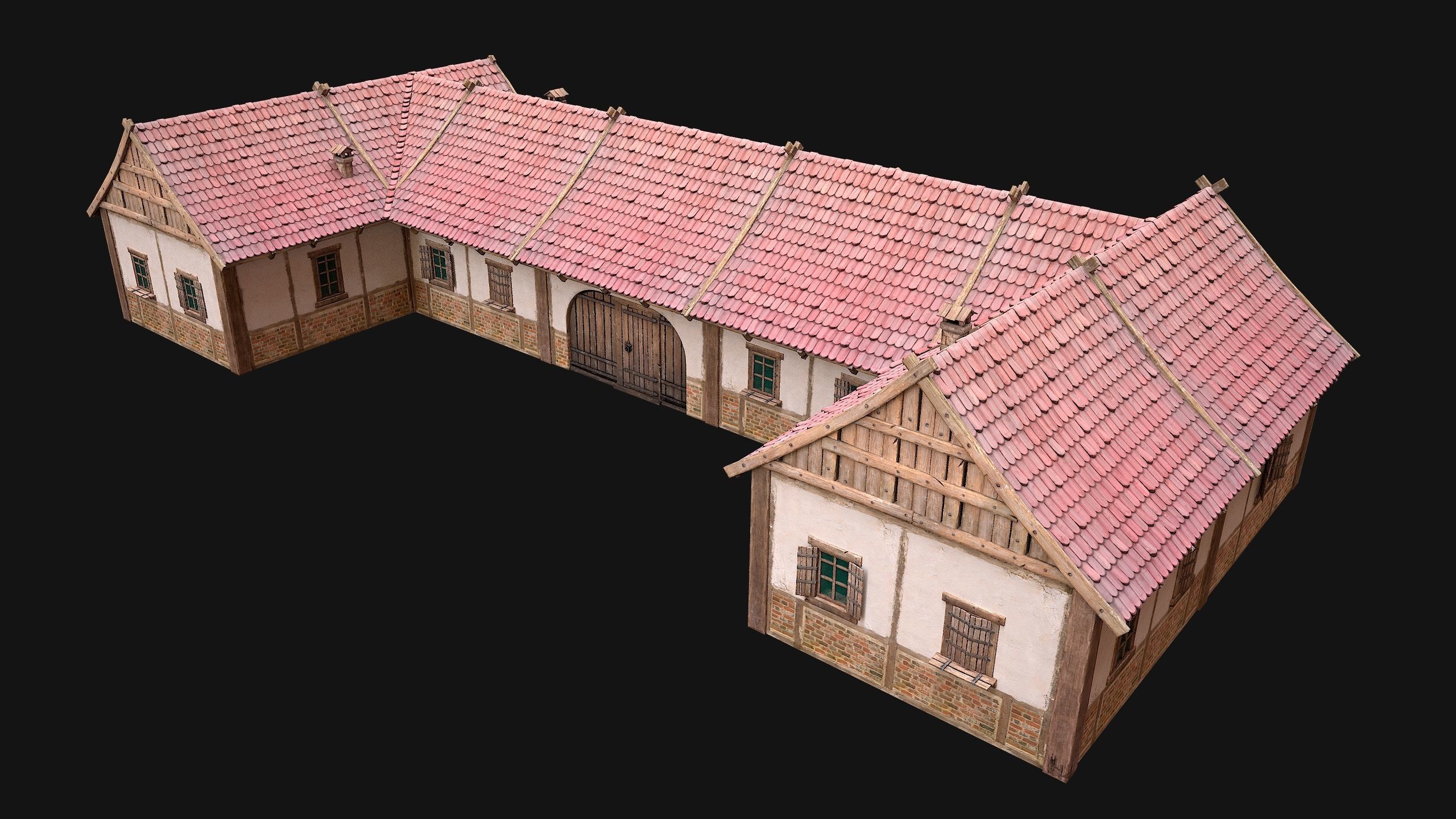Medieval House 3 Residence Low-poly 3D model_18
