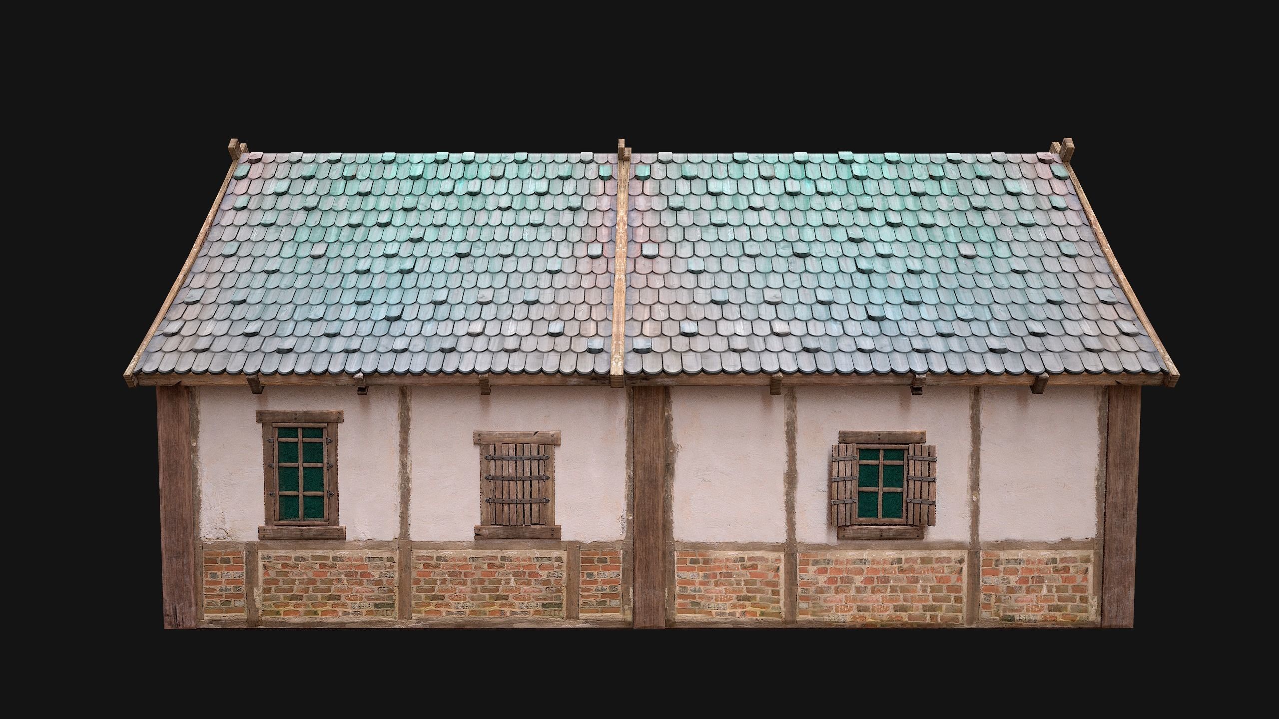 Medieval House 3 Residence Low-poly 3D model_16