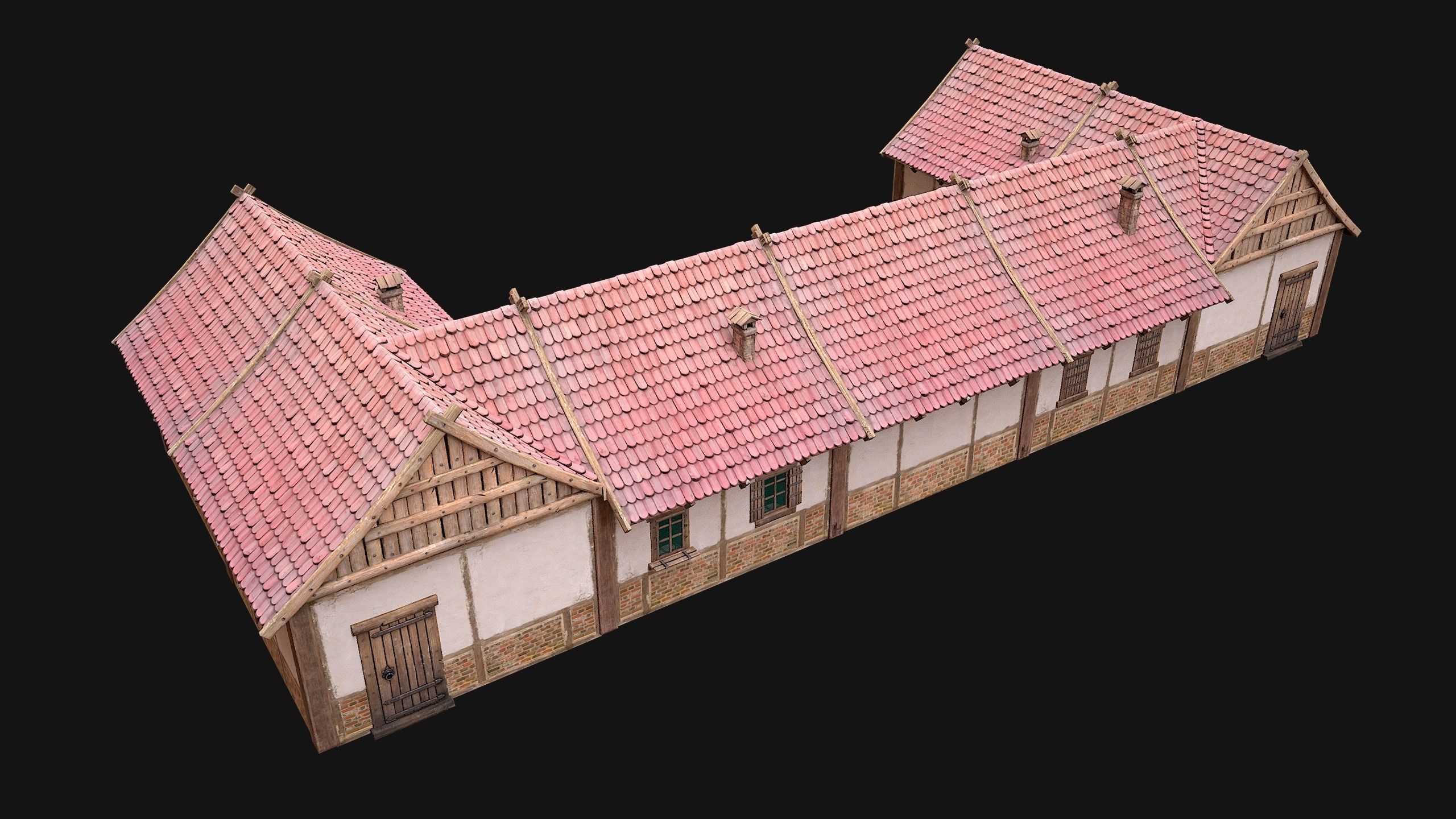 Medieval House 3 Residence Low-poly 3D model_24