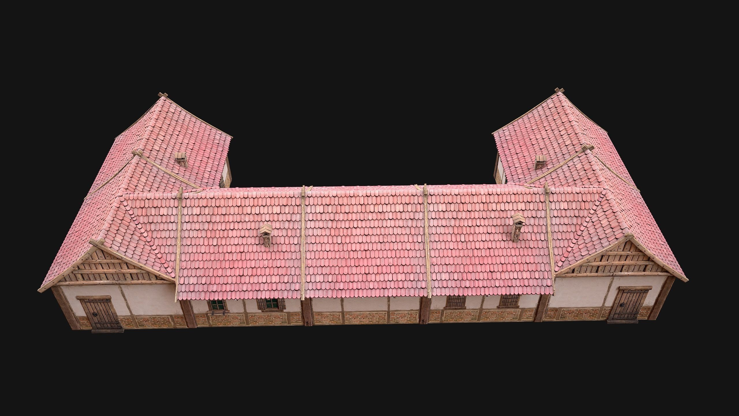 Medieval House 3 Residence Low-poly 3D model_13