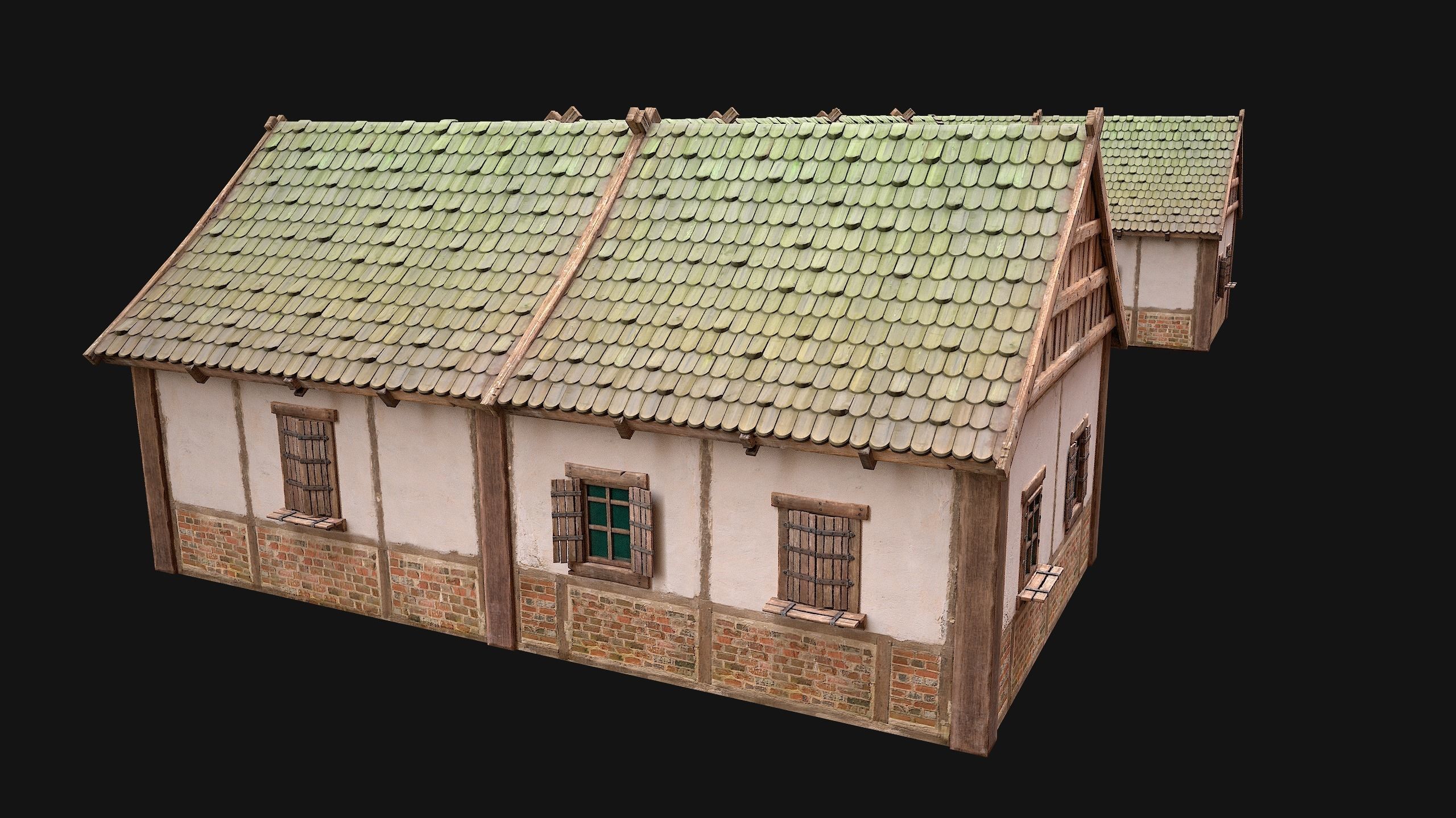 Medieval House 3 Residence Low-poly 3D model_11