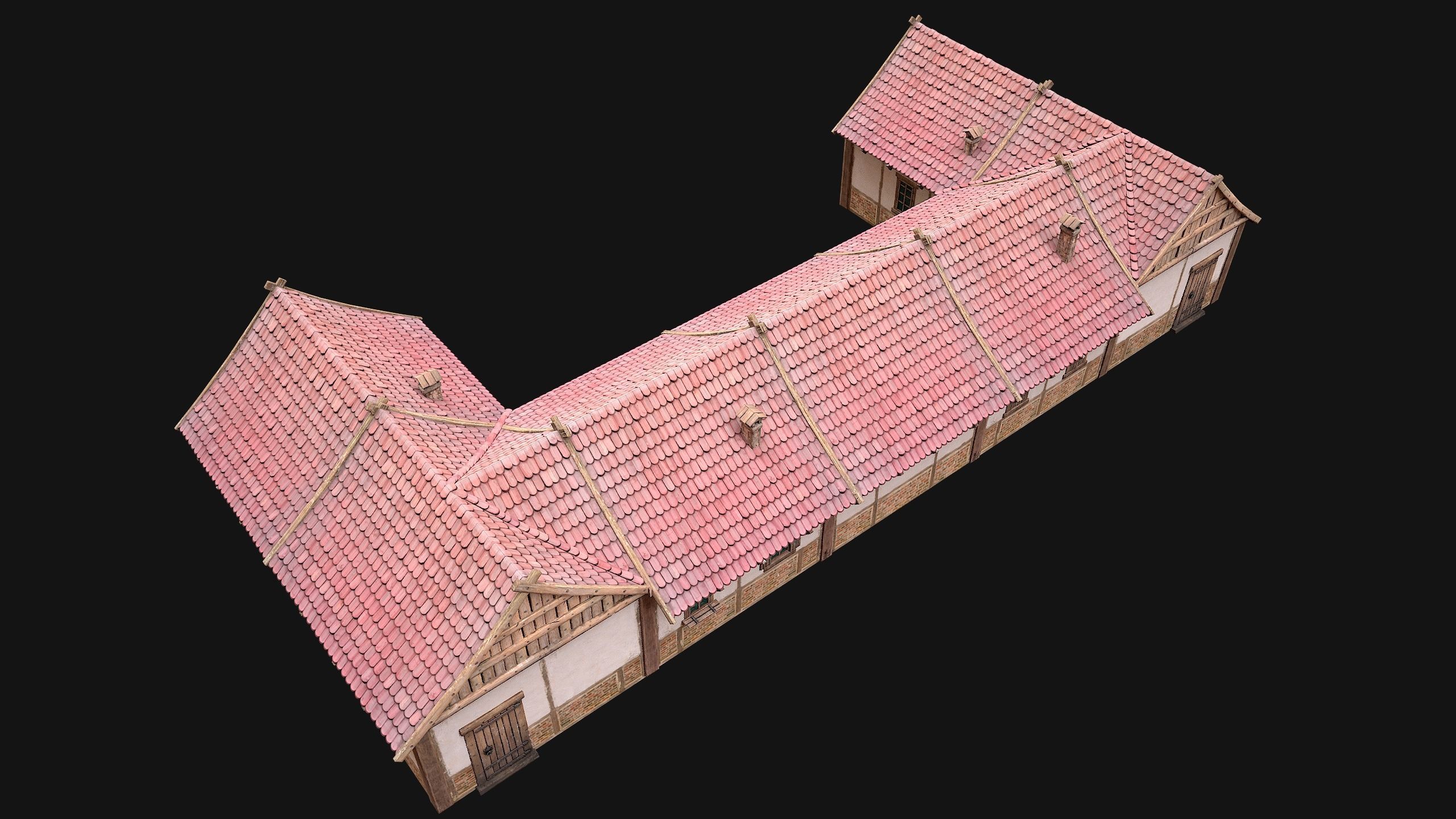 Medieval House 3 Residence Low-poly 3D model_23