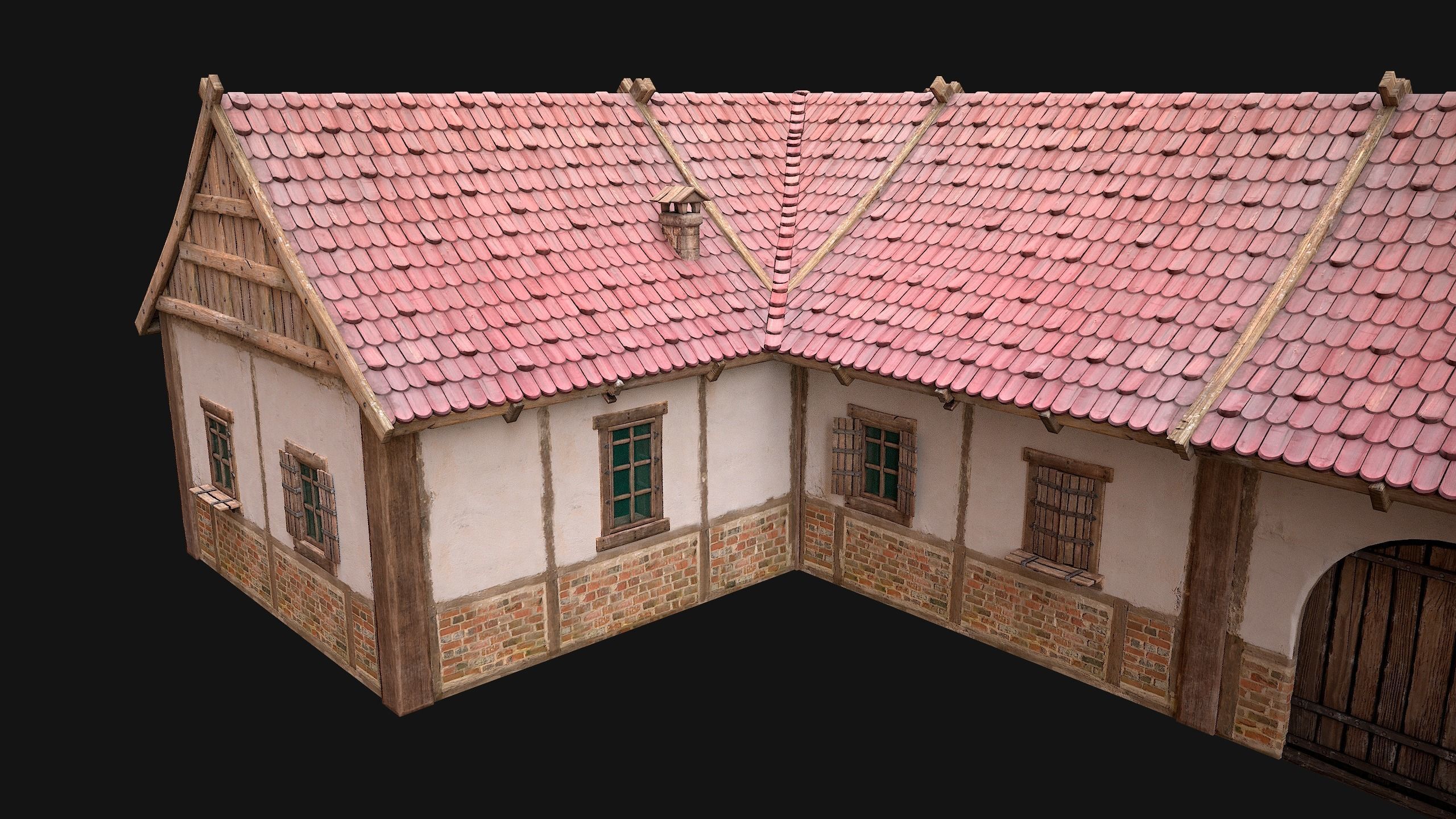 Medieval House 3 Residence Low-poly 3D model_20