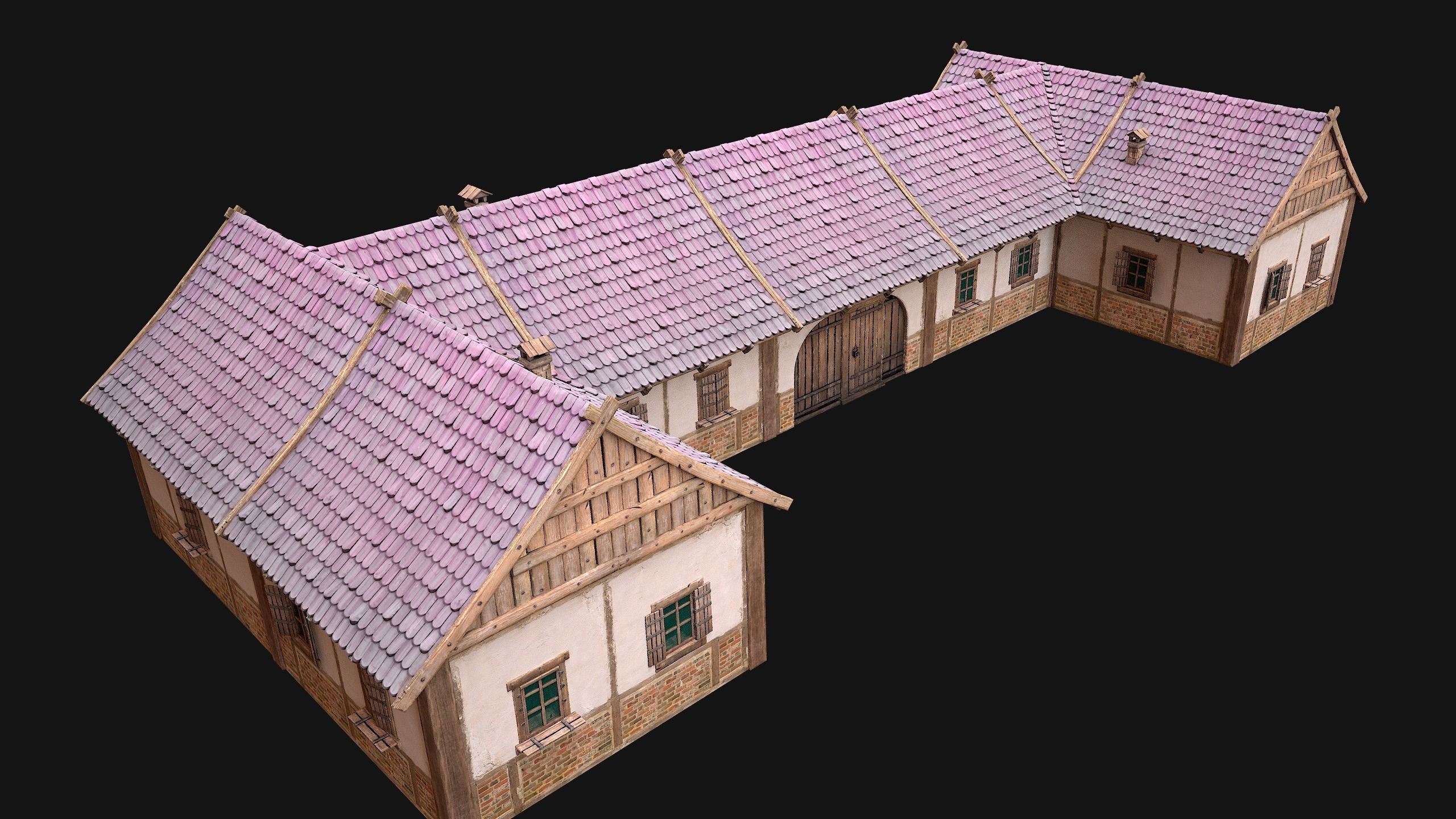 Medieval House 3 Residence Low-poly 3D model_19