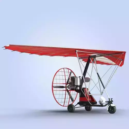Motor Trike Hang Glider 3D model